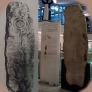 Menhir di Centallo conservato al museo di Torino. Menhir of Centallo preserved in the Turin museum. Menhir di Centallo conservato al museo di Torino. Menhir of Centallo preserved in the Turin museum.